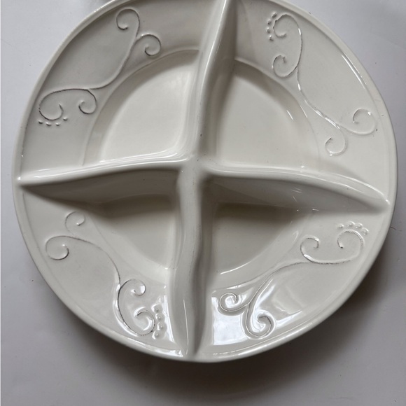 Sweet Ceramics Round Divided Serving Platter  Made in Italy . - Picture 4 of 10